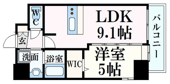 土橋駅 徒歩4分 8階の物件間取画像